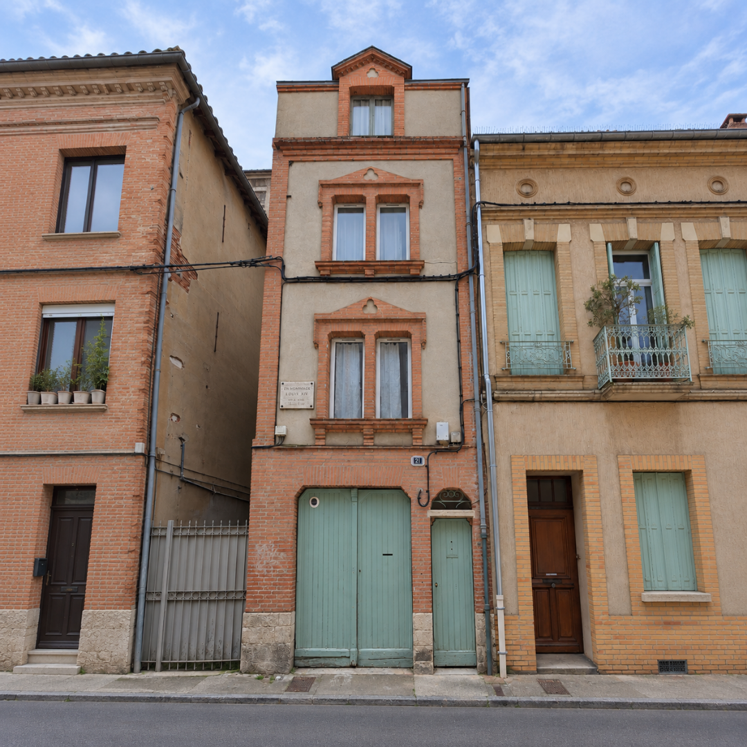 Façade du bâtiment ancien rénové pour Jean par REVEST